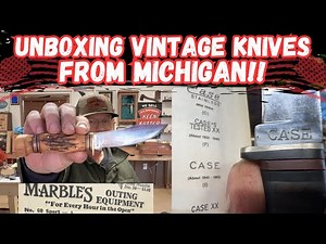 Unboxing Vintage Marbles & Case XX Knives from Michigan!