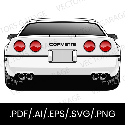 CHEVROLET CORVETTE C4 - Vector Art /svg/ai/eps/png/pdf/4k - Etsy