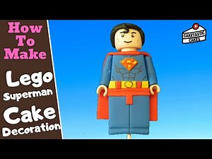 LEGO SUPERMAN Cake Decorating Tutorial How to Make DC COMIC Superhero Cake Decorations by Caketastic