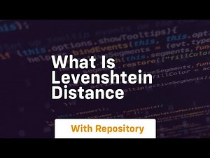 What is levenshtein distance
