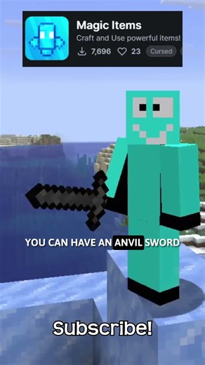 Trying The Anvil Sword In Minecraft!