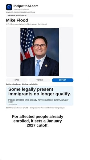 Mike Flood and Medicare Eligibility: The 2025 Statement and Law