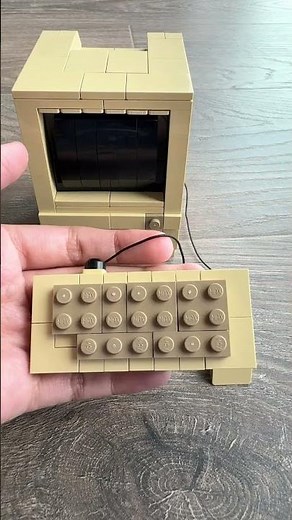LEGO retro computer build with keyboard and mouse