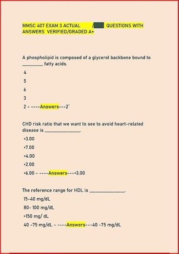 Mmsc 407 Exam 3 Actual Questions With Answers Verifiedgraded video