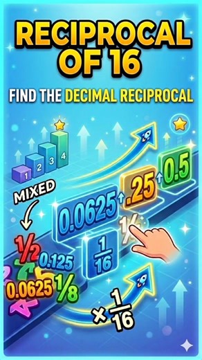 find the reciprocal of 16 in decimal from igcse 0580 4024 maths past paper question #shorts #viral