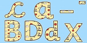 William Shakespeare Themed Display Lettering