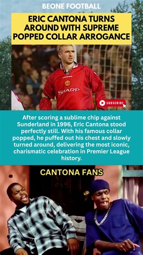 Eric Cantona’s Most Iconic Premier League Celebration Ever! #shorts #EricCantona #ManchesterUnited