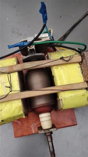 How to make a universal motor use UPS transformer at home #experiment #motor #shorts