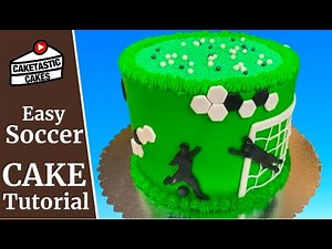 Soccer Themed Cake - Easy Mode
