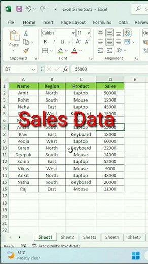 Create Reports in Seconds ‼️ Pivot Table in Excel #excel #shorts #pivottable #shortsfeed