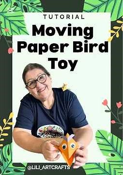 How to Make a Moving Paper Bird Toy 🦜 | Easy DIY Origami for Kids & Parents