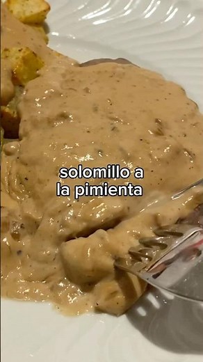 SOLOMILLO CON SALSA A LA PIMIENTA✨