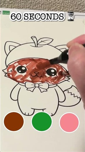 3 Color Challenge! Apple Fox 🍎🦊 | Can I Finish in 60 Seconds?
