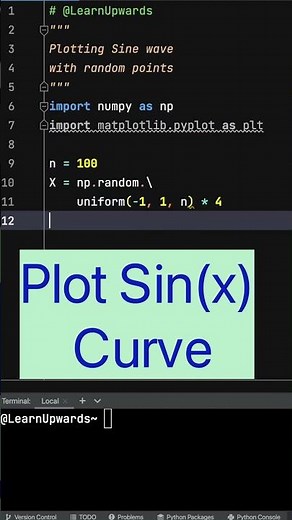 Python Tutorial: Plot a Sine Wave with 3 Lines of Code