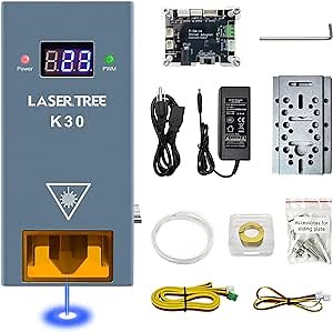 LASER TREE Laser Module, 30000 mW(30W) Optical Output Laser Cutter Module, Higher Accuracy Laser Engraving Module with Air Assist, Laser Head for Laser Engraver Cutter Machine DIY, K30