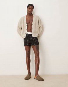 Calvin Klein Modern Cotton 2 pack slim boxer shorts in repeat logo print/khaki | ASOS