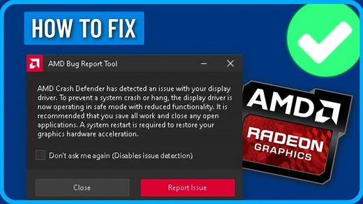 How to Fix AMD Crash Defender Has Detected an Issue with Your Display Driver