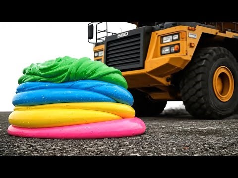 Satisfying Crushing Experiment with Truck Wheels: Slime, Donut, Ice Cream, Jelly, Chocolate
