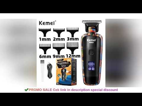 Kemei KM-MAX5090 Electric Hair Clipper Multifunctional Home Hair Trimmer Printing Graffiti Razor USB