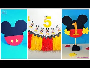 3 Ideas para Decorar tu Fiesta de Mickey :) manualidades faciles y sencillas