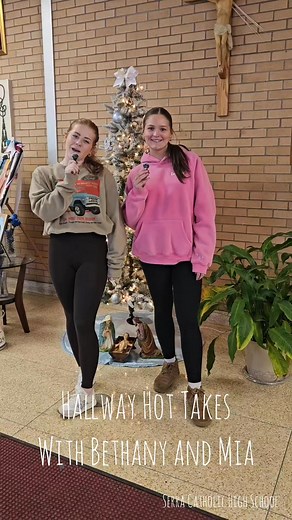 Our Christmas edition of Hallway Hot Takes asks the rough question - real or fake (artificial) Christmas tree? 🎄 Where do you land on this one? | Serra Catholic High School