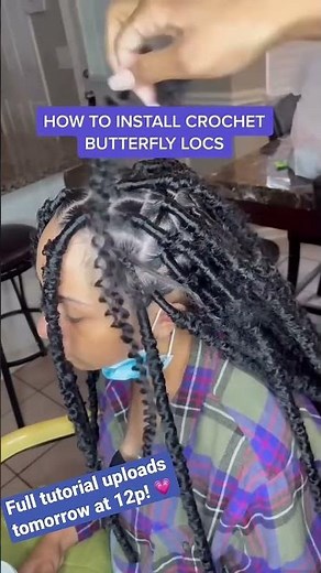 How to install crochet butterfly locs! 💗
