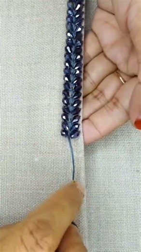 🫣beautiful black border embroidery work 💫 #embroidery #handmade #freeembroiderypattern #loopstitch