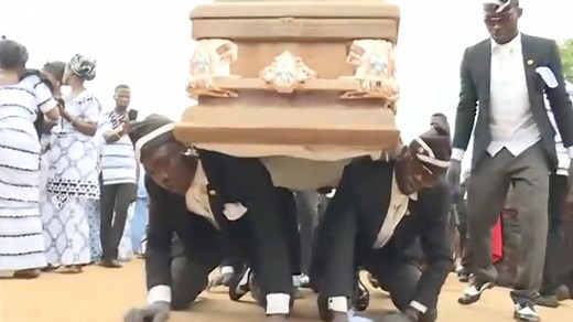 Coronavirus: Ghana's dancing pallbearers become Covid-19 meme