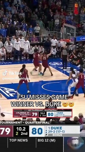 FSU Nearly Upsets Duke in Thrilling Basketball Match