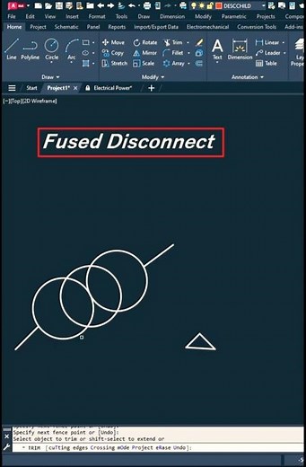 AutoCAD Electrical Practice-Fused Disconnect #autocadelectrical #autocad #fuse #engineeringdesign