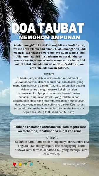 Doa Mohon Ampunan dan Taubat kepada Allah