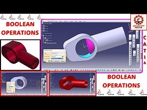 BOOLEAN OPERATIONS -- CATIA v5 -- QUICK DEMO / TUTO SIMPLE