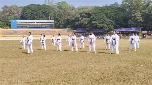Our practice combines Shotokan karate and Goju-ryu karate. Here, students exhibited the Geksei dai Ich kata of Goju-ryu and also performed the Shotokan katas, Heian Shodan and Jion Kata, along with Ippon Kumite Kihon waza with friends.!🙇‍♂️🙏 | The League of Japan Budo Self-Defence arts