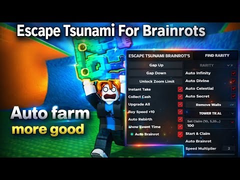 [🌊UPDATE] Escape Tsunami For Brainrots Script - AUTO TOWER TRIAL - pastebin 2026