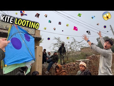 😱*Kite looting* || Ajj to end ho giya bhuth sari kites loot li😍 || Basant mahol🥵 || Live kite caught