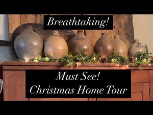 What a Breathtaking Home!! Primitive & Colonial Christmas Decorating at it ‘s Finest!