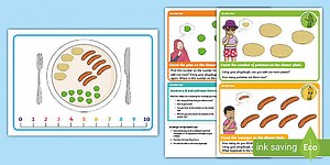 EYFS Maths One More Than Chilli Challenges: One More Than Dinner Plates