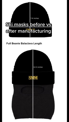 Ski masks before and after manufacturing #skimaskmillionaires #fyp #xyzabc #glowup