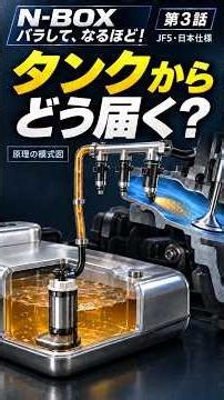 N-BOX バラして、なるほど！ 第3話［JF5・2025 NA FF／日本仕様］｜ガソリンは、タンクからエンジンへどう届く？