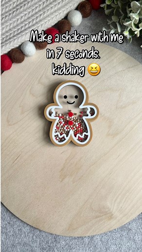 17K views · 49 comments | The sweetest chaos ever ✨ He didn’t run fast enough… now he’s a shaker  Happy Friday Acrylic from @houstonacrylic SVG file coming to @etsy #asmr #soundon #funnyvideos #funnyreels #gingerbreadman #gingerbreadcookies #svg #svgcuttingfiles #lasercutwood #lasercutacrylic #christmasdecor | Smile in an Envelope | Facebook