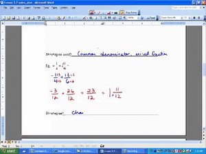 Math 9 - 3.2 Adding Rational Numbers