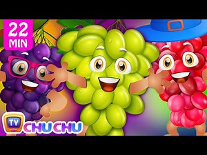 Grape Song | Learn Fruits for Kids | Original Educational Fruits Songs & Nursery Rhymes by ChuChu TV - Videos For Kids