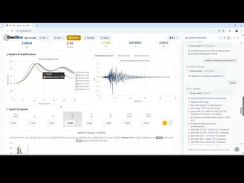 GeoStru RSL3 NX local seismic response, now available as a web app with artificial intelligence.