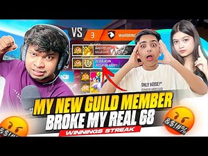 My Own Guild Member Broke My Real 68 Winning Streak 🤬 Kicked From Guild 💔 - Garena Free Fire