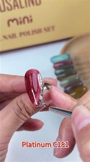 ROSALIND Dazzling Moon Cateye Red Refective Nail💖🌟 #rosalind #nailart #naildesign #nailtutorial