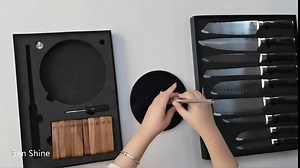 Knife Block,Universal Kitchen Knife Holder Knife Block Storage Organizer, 10 Solts, Novel