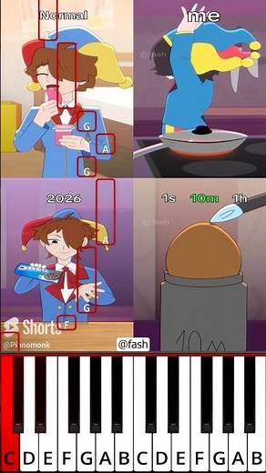 Prototype and Food | Poppy Playtime 5 Animation (@fash) - Octave Piano Tutorial