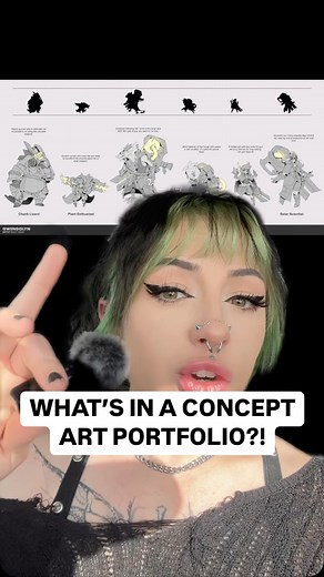 Kelly Daley on Instagram: "What is in a Character Concept Artist Portfolio? 😲🎨 — #digitalart #conceptartist #conceptart #characterconcept #characterconceptart #digitalartist #gamedev"