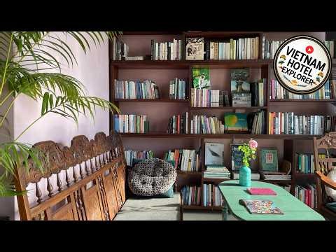 Here Library - A wooden home by the river with a library | Vietnam 🏨