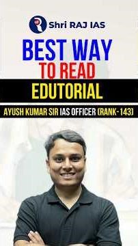 Best Way to Read Editorial 📰🔥 | UPSC Topper (AIR 143) Strategy #shorts
